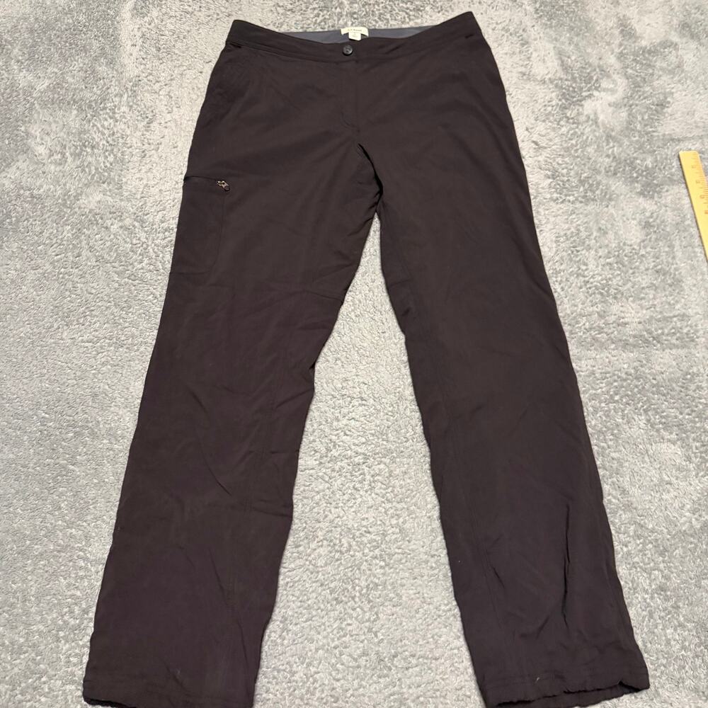 LL Bean Fleece Lined Hiking Trail Pants Womens 8 (31x30) Black 278023